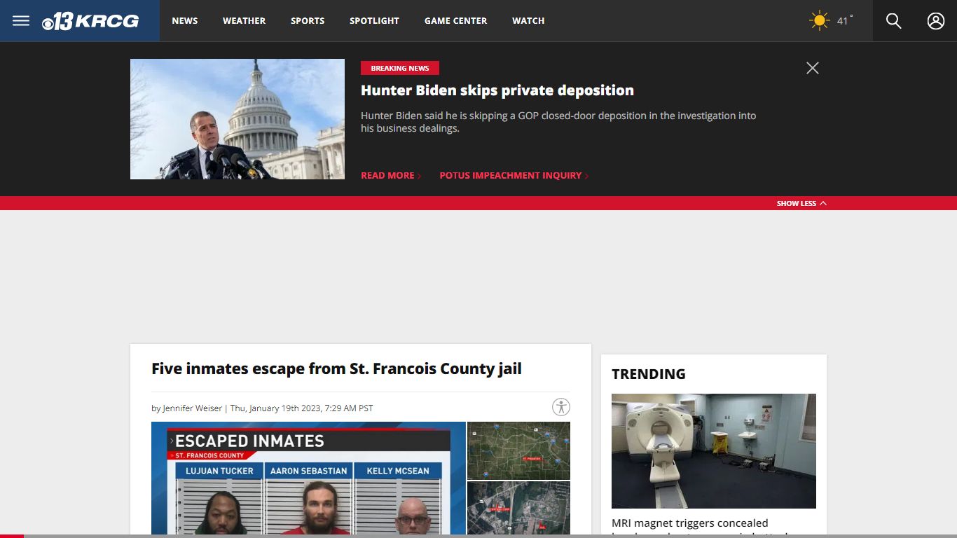 Five inmates escape from St. Francois County jail | KRCG
